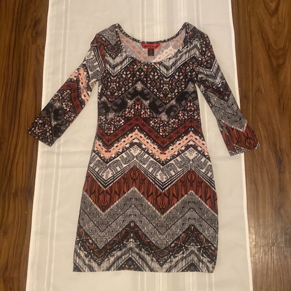 Hot Kiss Multi Colored Print Dress - Picture 3 of 5